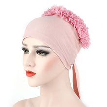 Autumn Winner Cotton Hat Women Muslim Lace Flowers Hat Chemo Cap Hair Loss Headwear Solid Wrap Hijib Cap