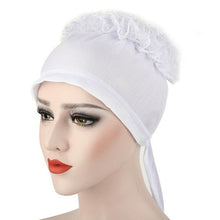 Autumn Winner Cotton Hat Women Muslim Lace Flowers Hat Chemo Cap Hair Loss Headwear Solid Wrap Hijib Cap